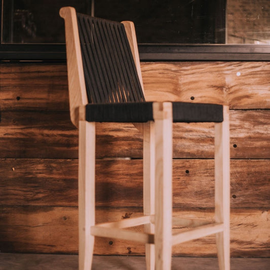 Goliath Ashwood High Back Barstool - Polyester/Polyprop