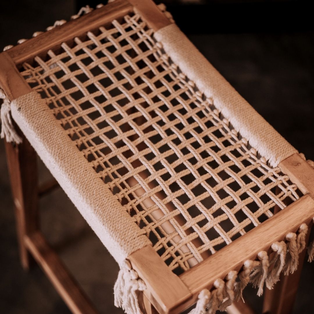 Ashwood Swing Seat Barstool - Cotton